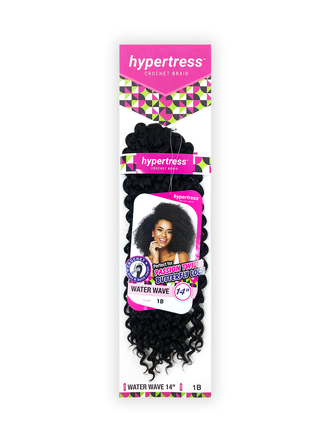 Hypertress Crochet Braid - Water Wave 14"