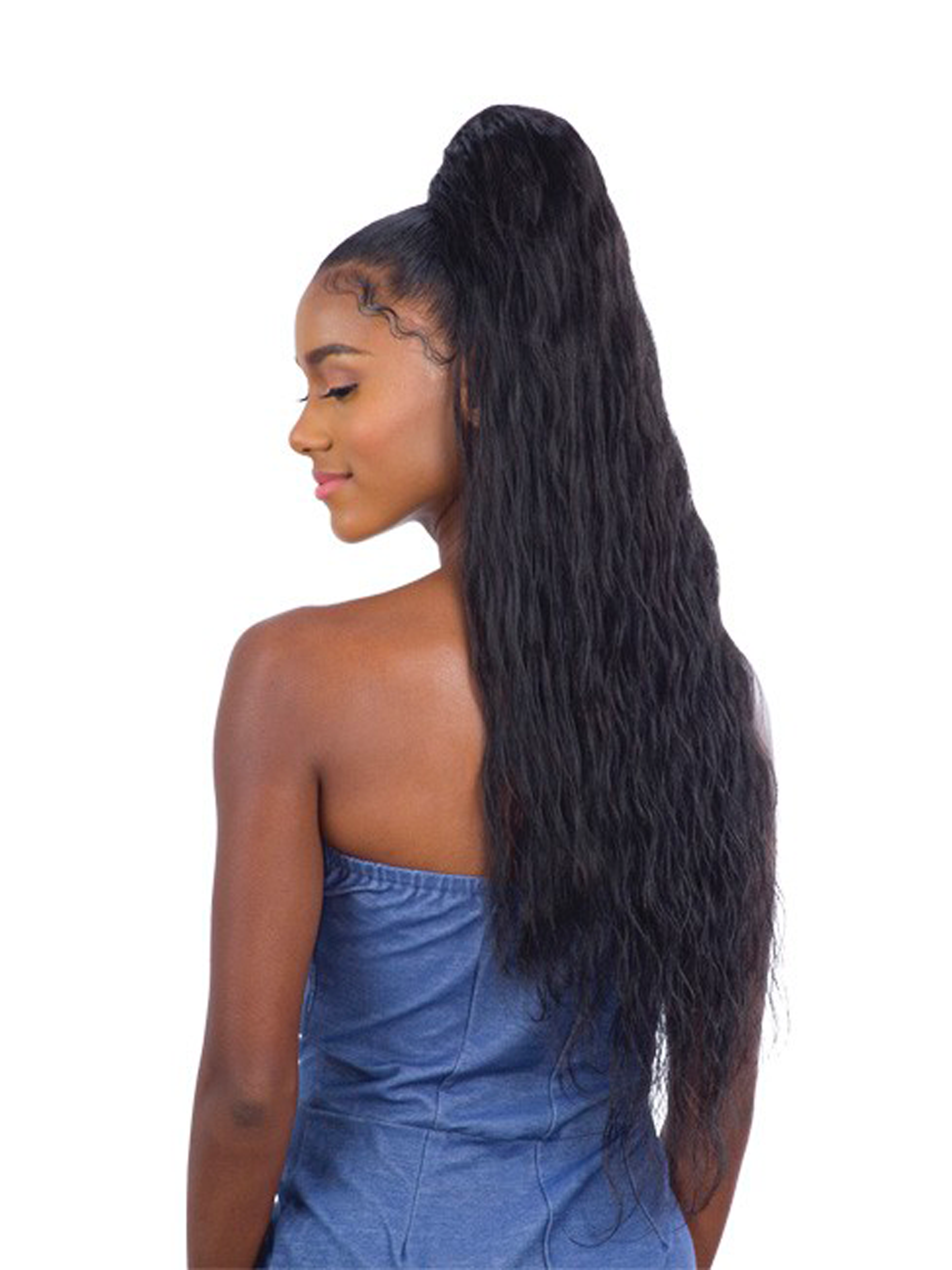 Mayde Drawstring Ponytail  Wet & Curly - Peruvian Doll