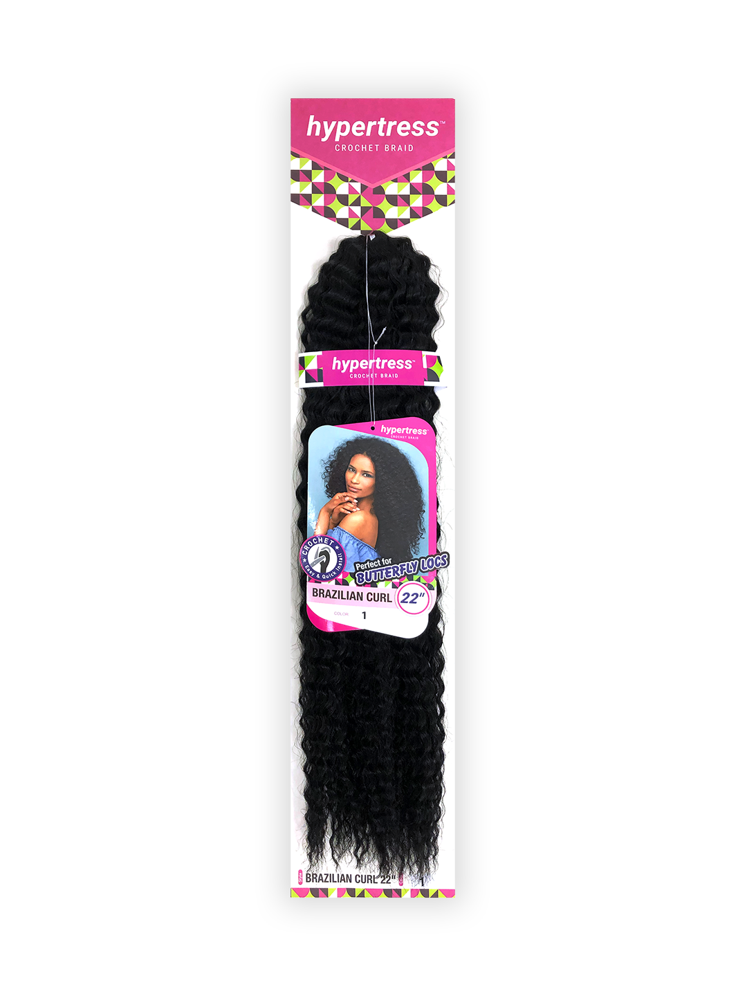 Hypertress Crochet Braid - Brazilian Curl 22"