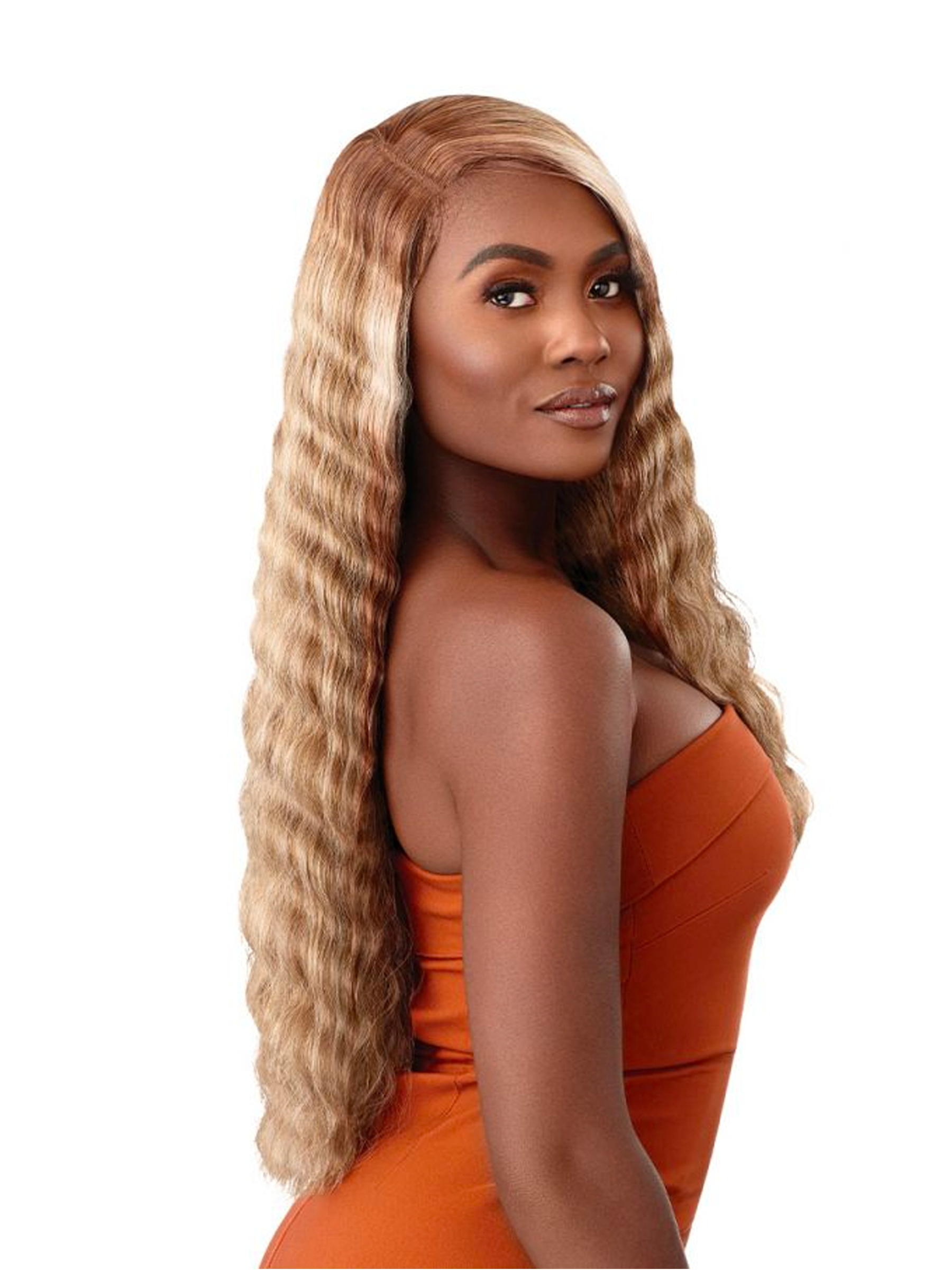 Outre Synthetic Crimp Wave Style HD Lace Front Wig Azalyn 28