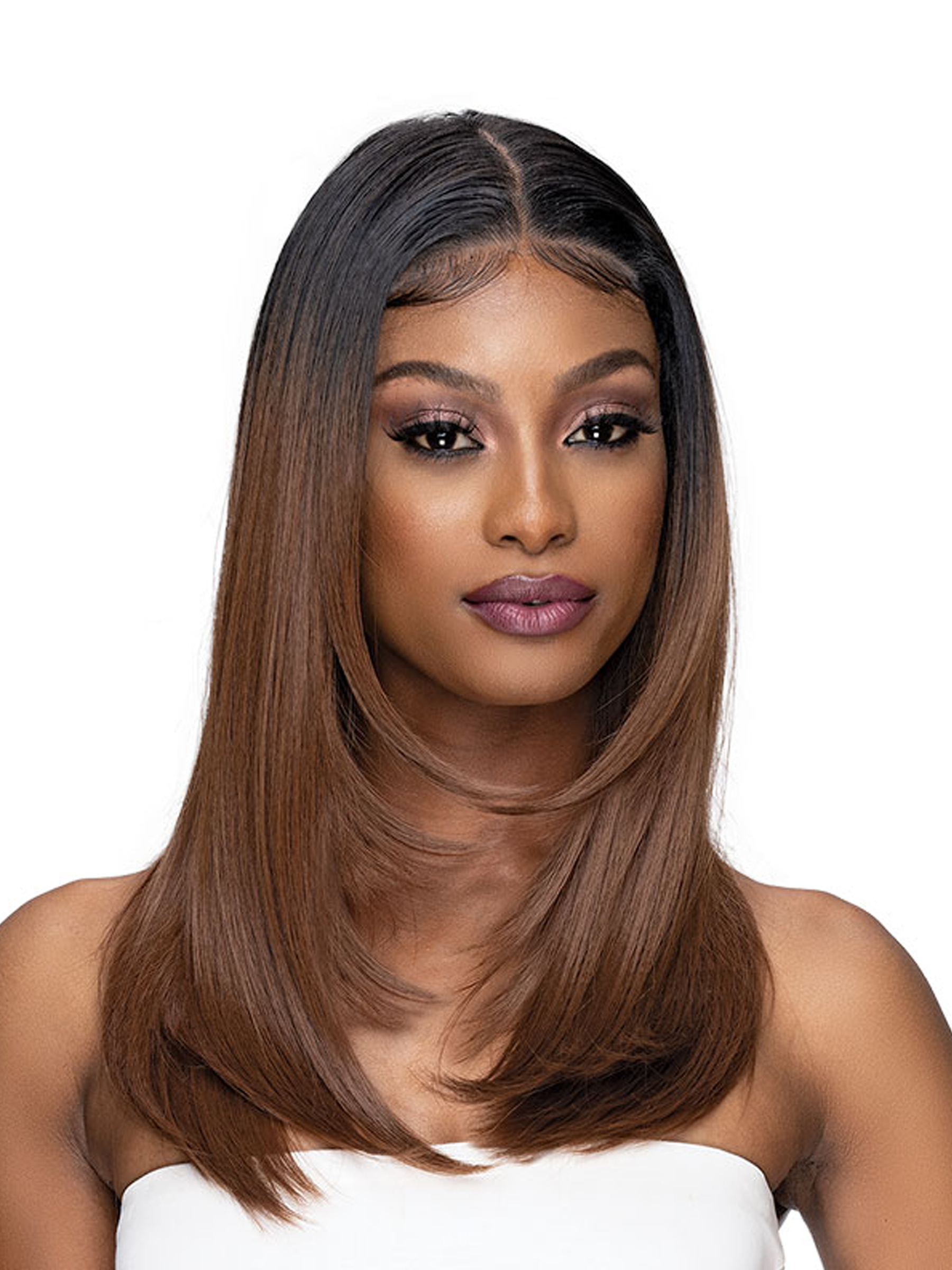 Janet Collection Premium Synthetic Melt HD 13X6 Swiss Lace Front Wig - POLINA