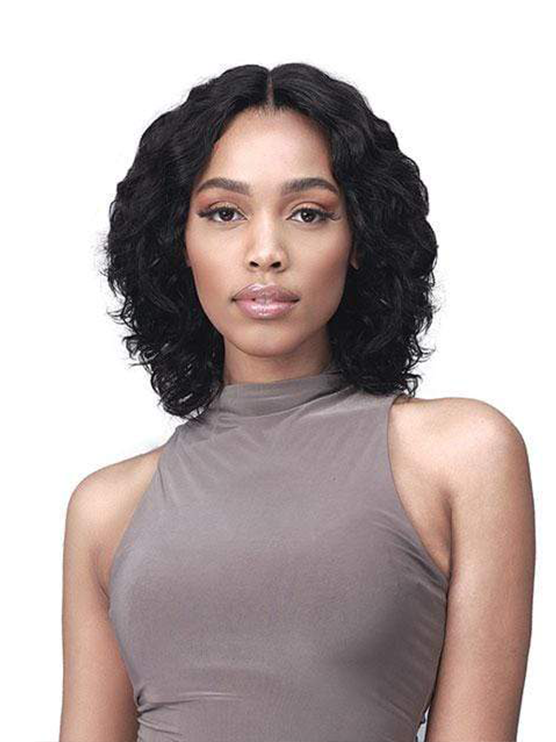 Bobbi Boss 100% Unprocessed Virgin Remy Human Hair HD Lace Front Wig BNLFWW12 Wet & Wavy 12