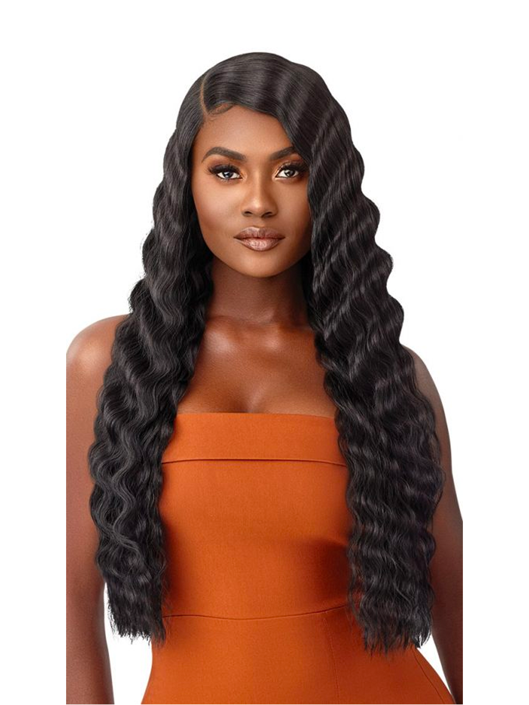 Outre Synthetic Crimp Wave Style HD Lace Front Wig Azalyn 28