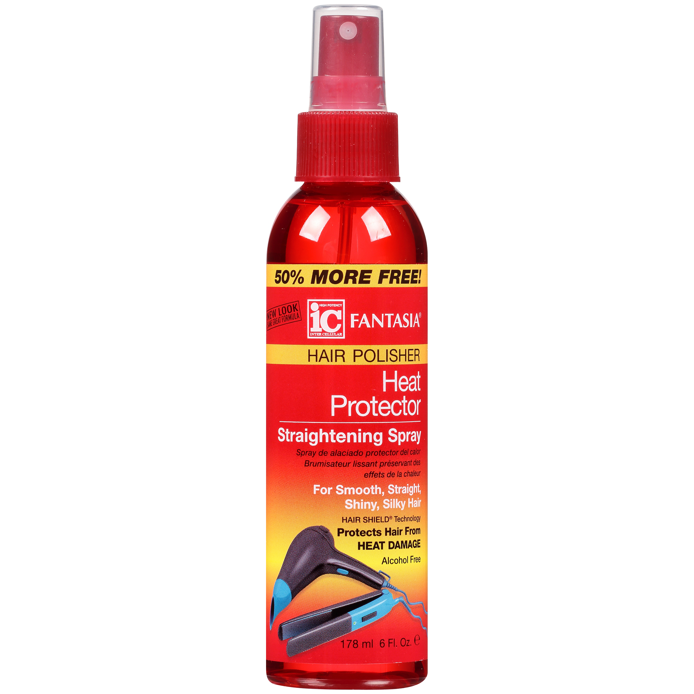 Fantasia IC Hair Polisher Heat Protector Straightening Spray 6oz