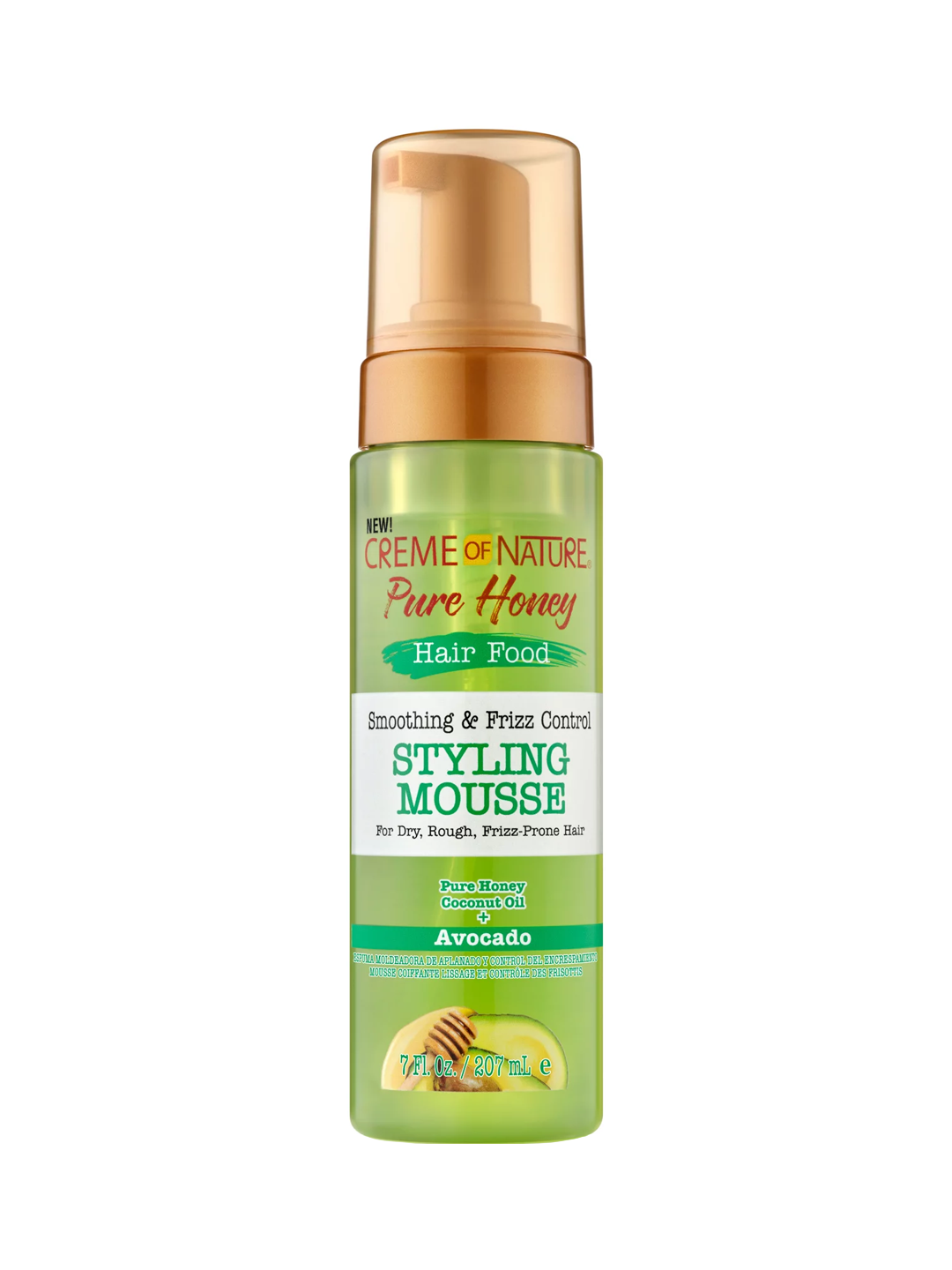 Creme of Nature Pure Honey Hair Food Honey + Avocado Styling Mousse 7oz.