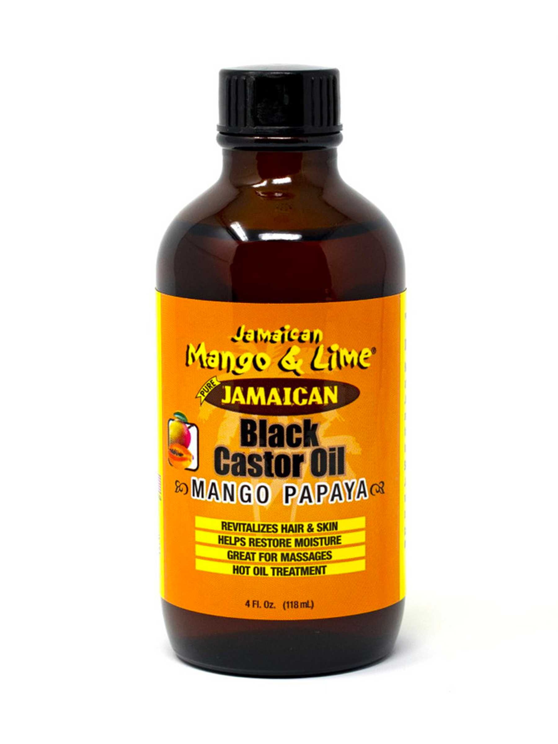 Jamaican Mango & Lime Black Castor Oil - Mango Papaya 4oz