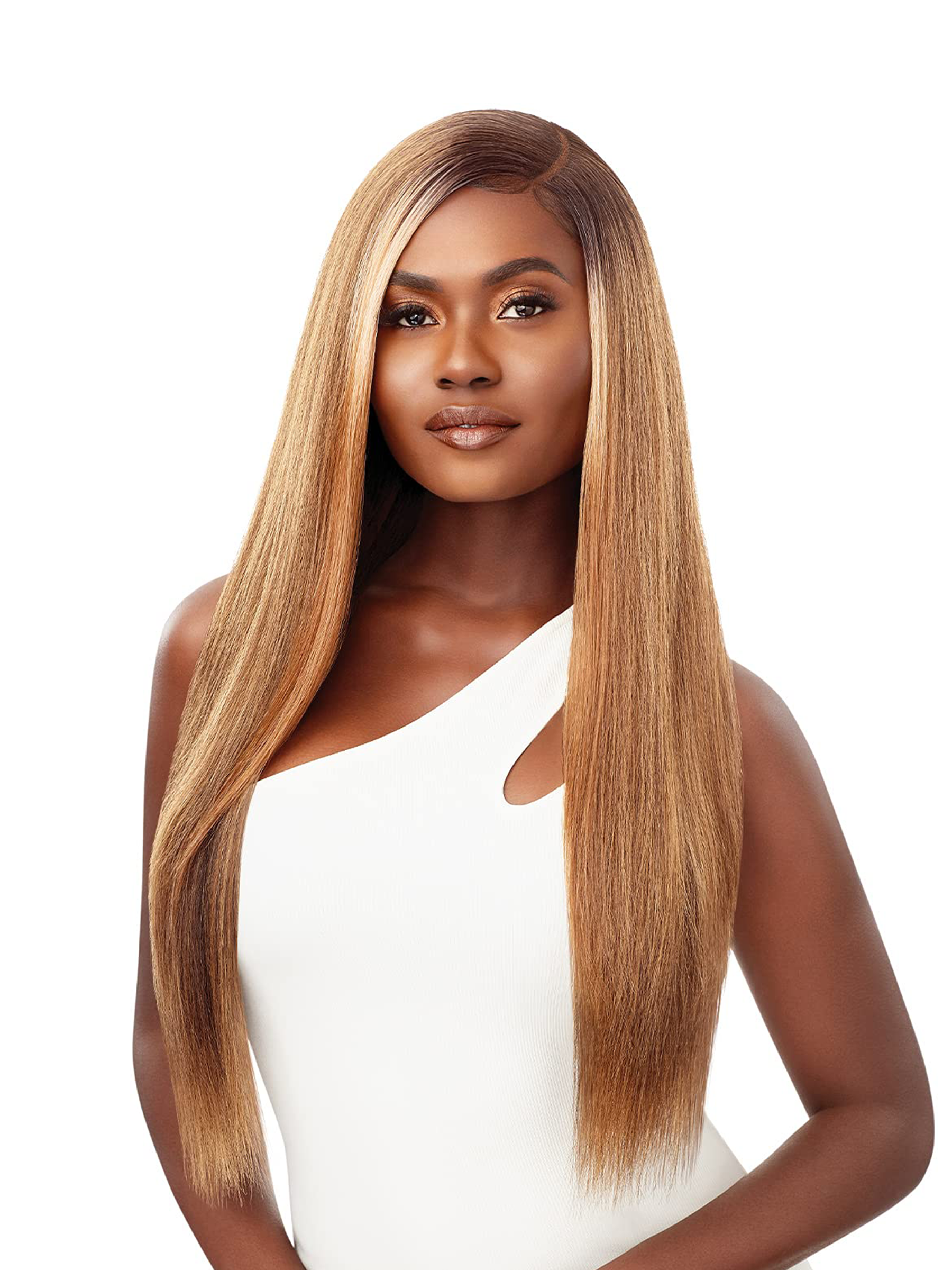 Outre Synthetic Sleeklay Part HD Lace Front Wig Noalani