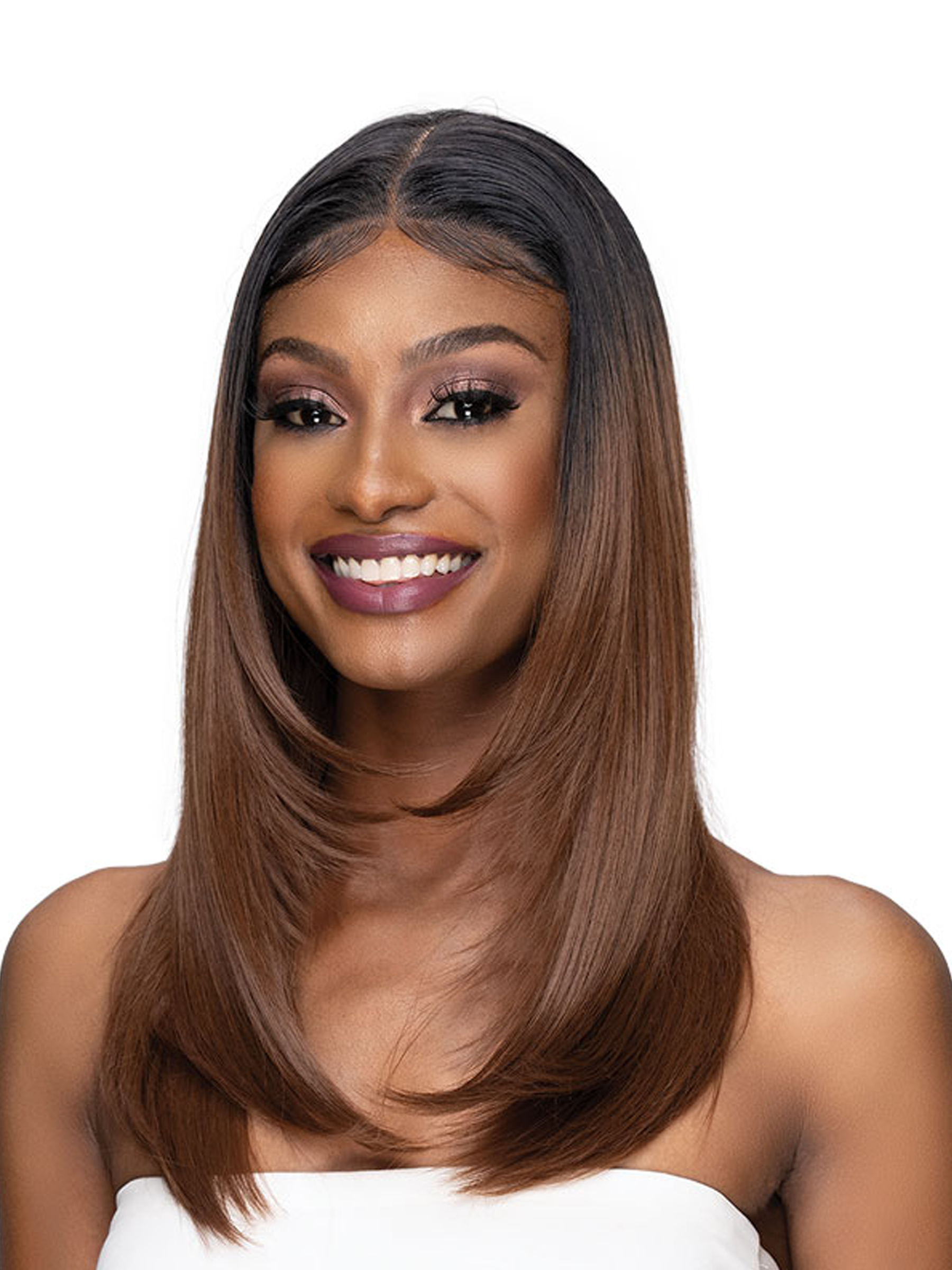 Janet Collection Premium Synthetic Melt HD 13X6 Swiss Lace Front Wig - POLINA