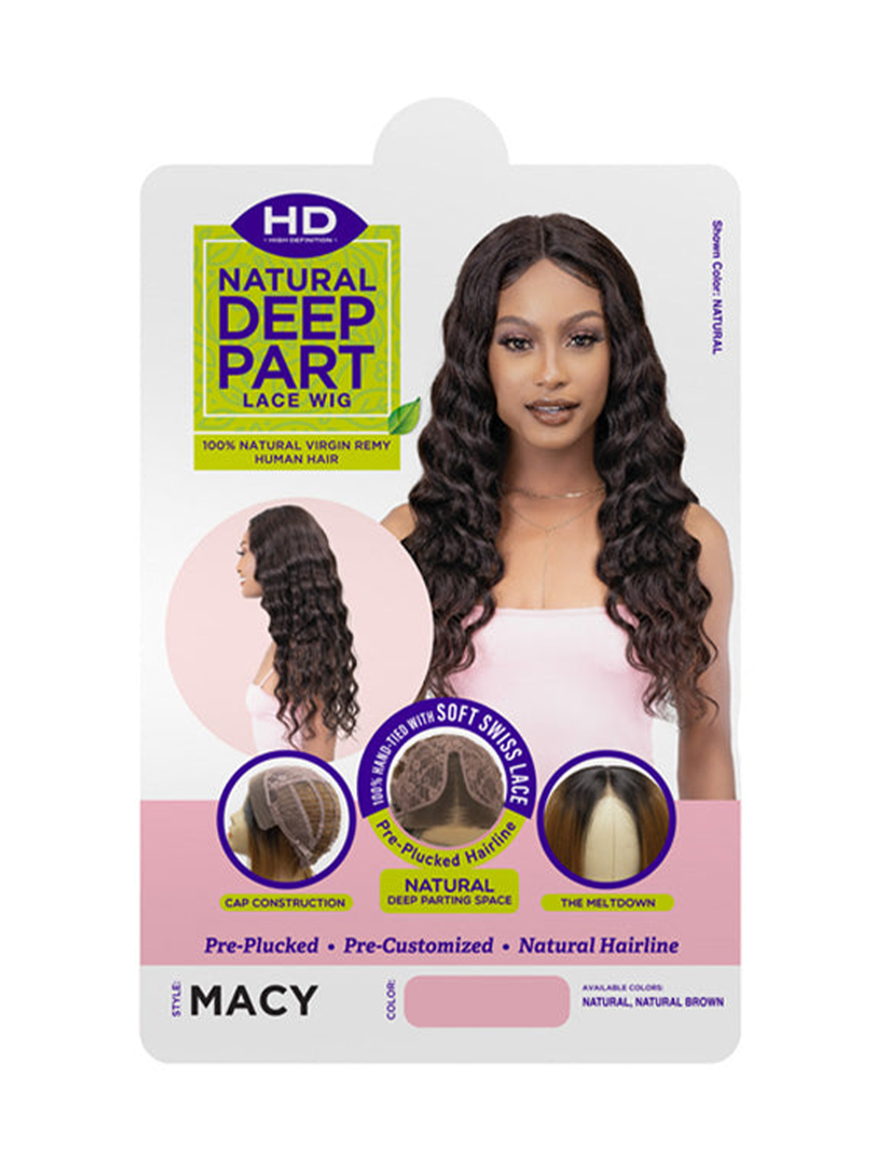 Janet Collection 100% Remy Human Hair Deep Part HD Lace Wig Macy