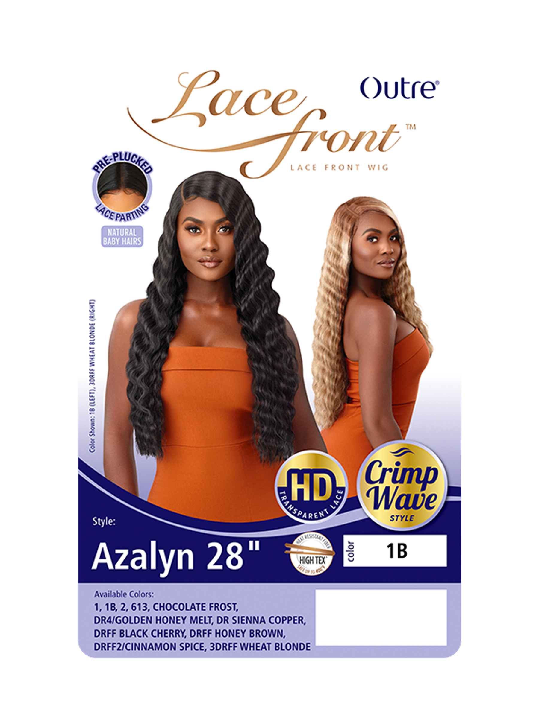 Outre Synthetic Crimp Wave Style HD Lace Front Wig Azalyn 28